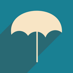 flat with shadow icon and mobile applacation beach vector image