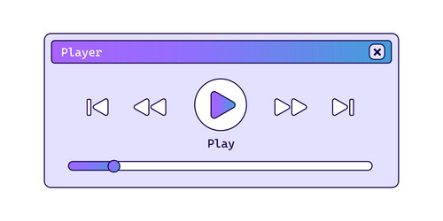 old music player with gradient in retro style vector image