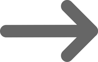 pointer arrow in modern flat style button vector image