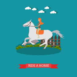 Nice bunny ride on horse stripe background Vector Image