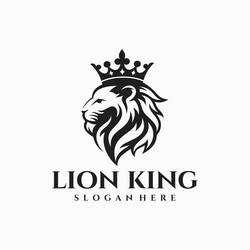 Royal Lion Head Logo Vector Image