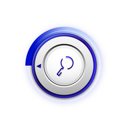 search magnifier web button magnify icon modern vector image