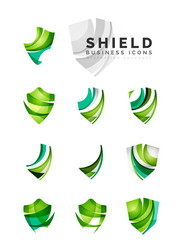 set of protection shield logo concepts vector