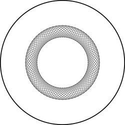 Spirograph element empty in center abstract vector