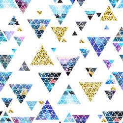 triangular space design abstract watercolor vector image