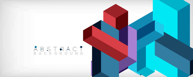 abstract background 3d cubes cubic elements vector image