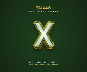 elegant text style in white green and gold effect vector image