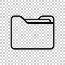 file folder icon in transparent style documents vector image
