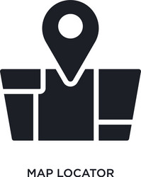 map locator isolated icon simple element from vector image