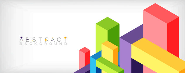 abstract background 3d cubes cubic elements vector image