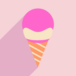 flat with shadow icon and mobile application ice vector image