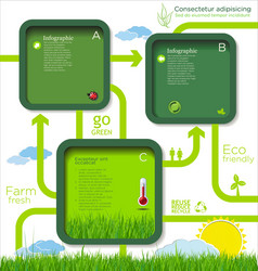 Modern ecology infographic design Royalty Free Vector Image