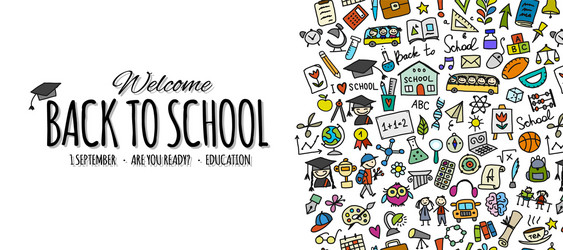 Back to school background for your design vector