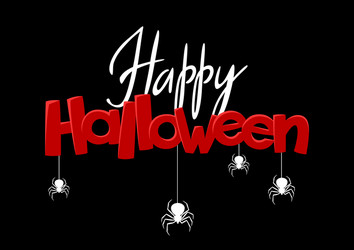 Background with black widow spiders vector