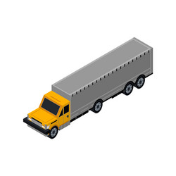 Garbage truck isometric 3d element Royalty Free Vector Image