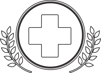isolated cross shape design vector image