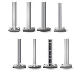 Metal pipe stack isolated Royalty Free Vector Image