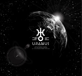 planet uranus in the form of polygonal mesh vector image