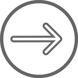 pointer arrow in modern flat style button vector image