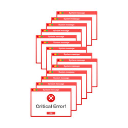 vintage user interface critical error warning vector image