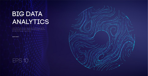abstract big data flow background software code vector image