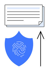 digital identity verification with fingerprint vector image