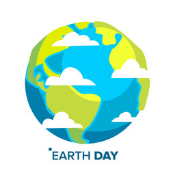 Earth day concept whole sphere vector