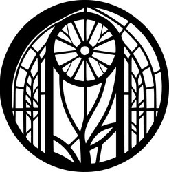 Medieval gothic stained glass round window texture