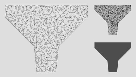 filter mesh wire frame model and triangle vector image
