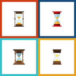 Flat icon timer set of loading minute measuring vector