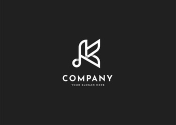 Letter k monogram logo design Royalty Free Vector Image