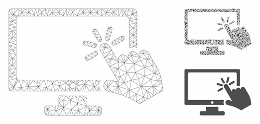 screen click mesh network model vector image