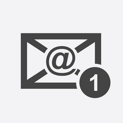 email envelope message in flat style on white vector image
