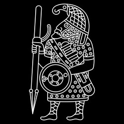 viking design of old norse warriors drawn Vector Image