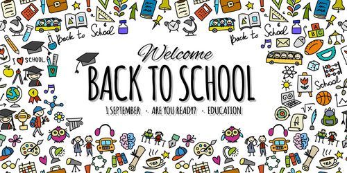 Back to school background for your design vector