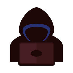 Cyber security hacker character vector