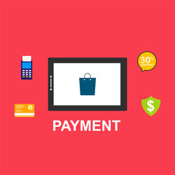 concept online and mobile payments for web page vector image