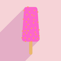 flat with shadow icon and mobile application ice vector image