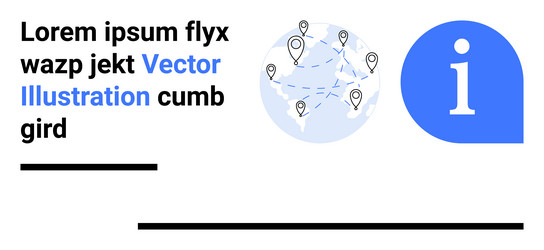 global navigation concept with map pins vector image