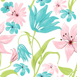 Retro Floral Seamless Pattern Vector Image