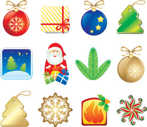 Set of christmas tree Royalty Free Vector Image
