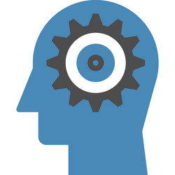 creative solution flat web icon concept vector image
