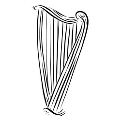 harp string pattern abstraction vector image