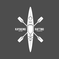 Rafting and Kayaking Icons Vector Image