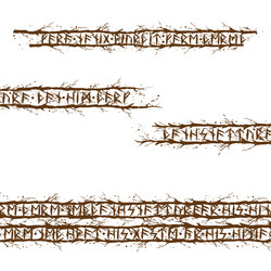 tree branch bind rune lines vector image