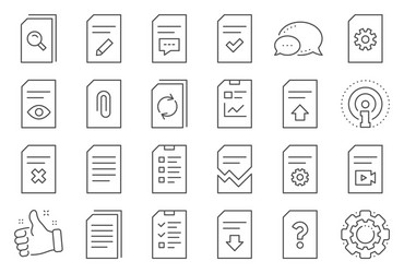 document line icons report checklist and copy vector