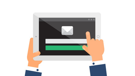 join web page entering authentication data vector image