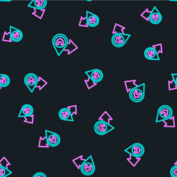 line map pointer with house icon isolated vector image