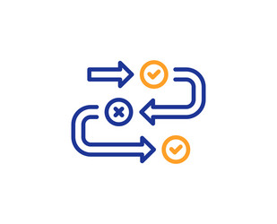 survey progress line icon algorithm sign vector image