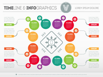 web template for circle diagram or presentation vector image